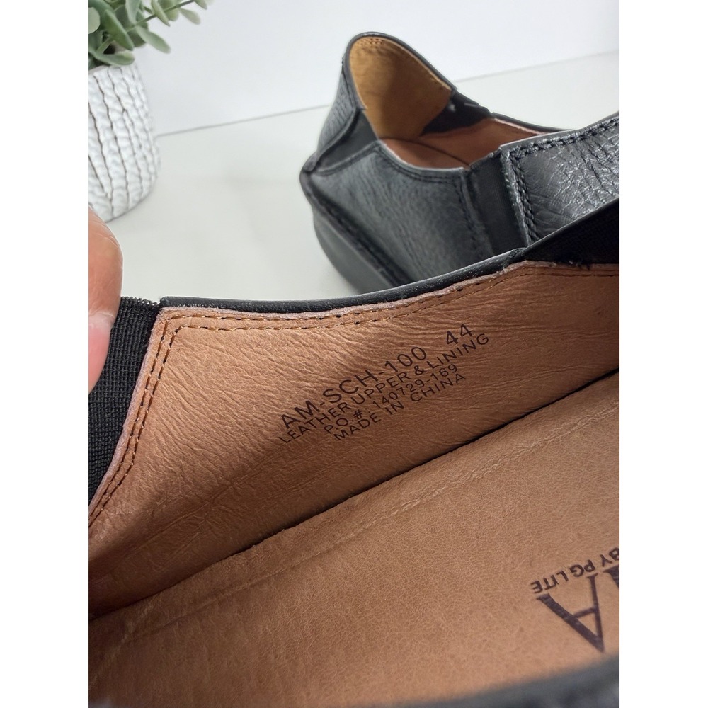 Alegria Shoes Schuster Slip On Moc Loafer Black Leather Mens US 10 EU 44 - Picture 8 of 11